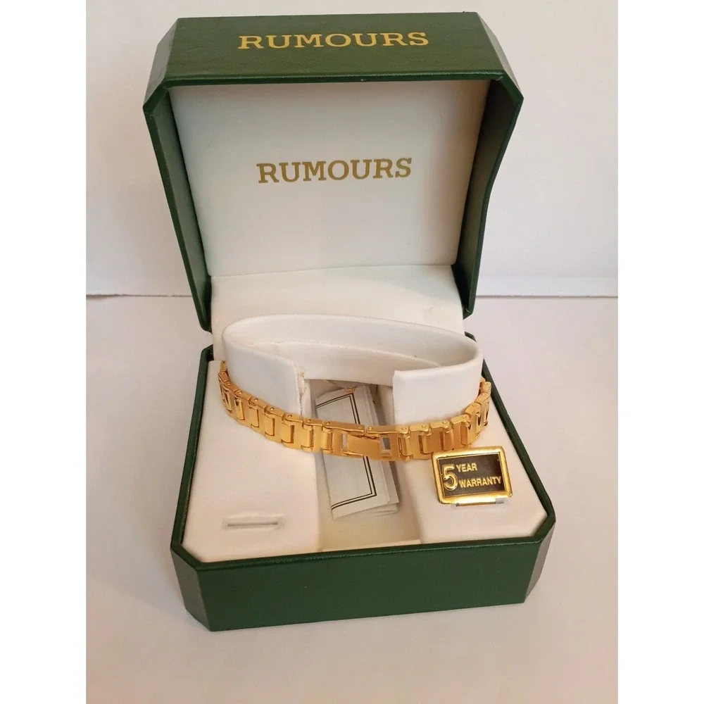 Rumours Women's Watch Gold Tone White Stones Around Bezel
